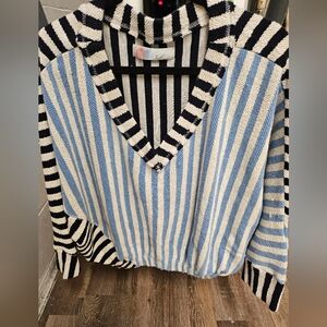 Free People ♡Top/extra small/blue,black&white🦋/New♡Runs big💙NWOT